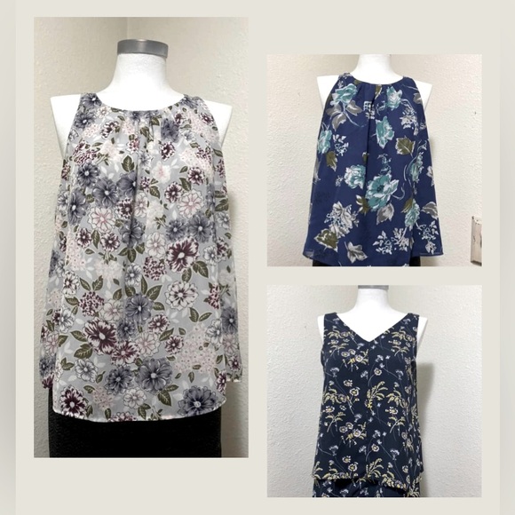 LOFT Floral Tops - Picture 1 of 10